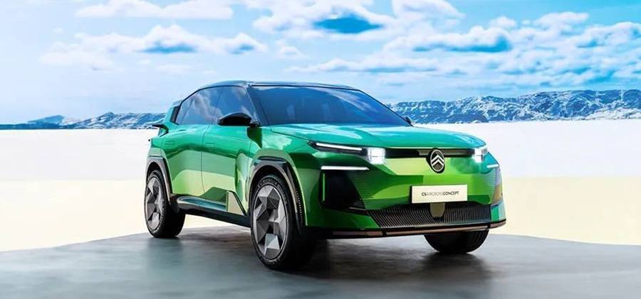 Nuova Citroën C5 Aircross 2025 in versione restyling, vista laterale al tramonto – Disponibile da Brandini nelle motorizzazioni benzina, hybrid e plug-in hybrid